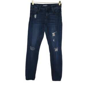 Refuge Dark Wash High Rise Ripped Jeans Skinny Jeans Size 4